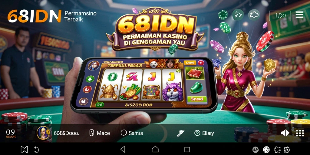 Screenshot gameplay 68IDN menampilkan keseruan permainan Kasino lengkap.