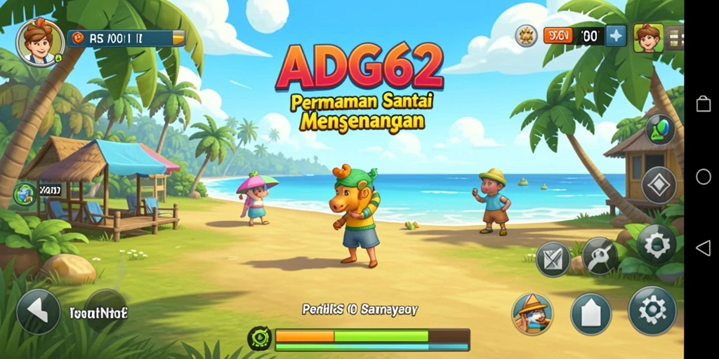 Screenshot ADG62 menunjukkan gameplay yang menyenangkan dan penuh warna.