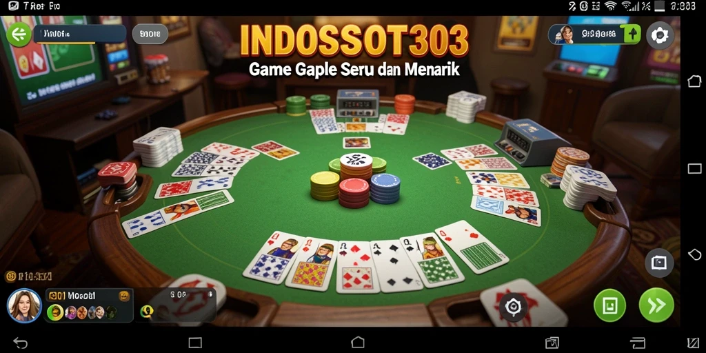 Tampilan gameplay Gaple yang seru dan menarik di INDOSLOT303.