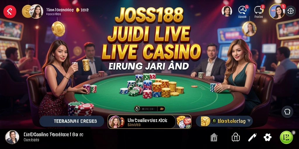 Screenshot gameplay JOSS188 menunjukkan suasana kasino yang hidup.