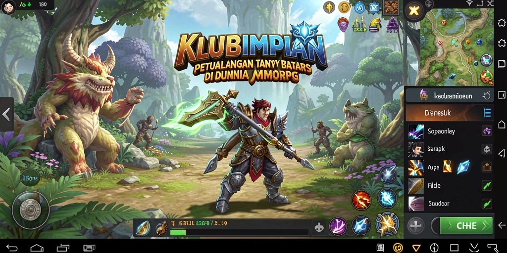 Tampilan gameplay seru di KLUBIMPIAN dengan petualangan yang mendebarkan.