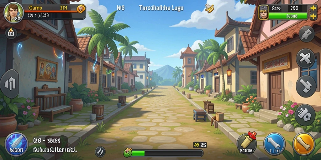 Screenshot gameplay N06 yang menunjukkan karakter dalam misi Idle.