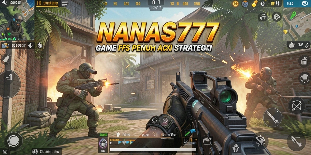 Tampilan gameplay NANAS777 yang menegangkan dalam aksi FPS.