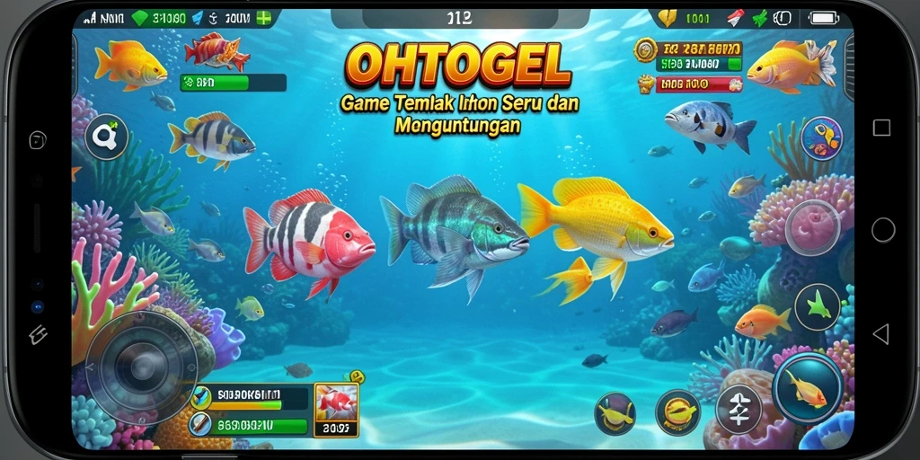 Screenshot OHTOGEL menampilkan gameplay Tembak Ikan yang seru.