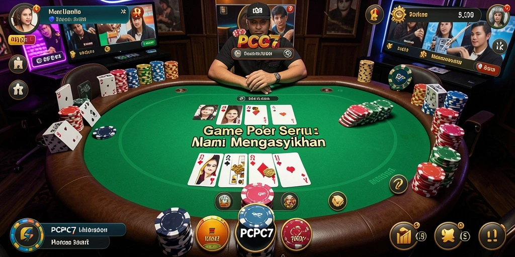 Screenshot menampilkan gameplay seru di PCPC7 dengan pemain berinteraksi.