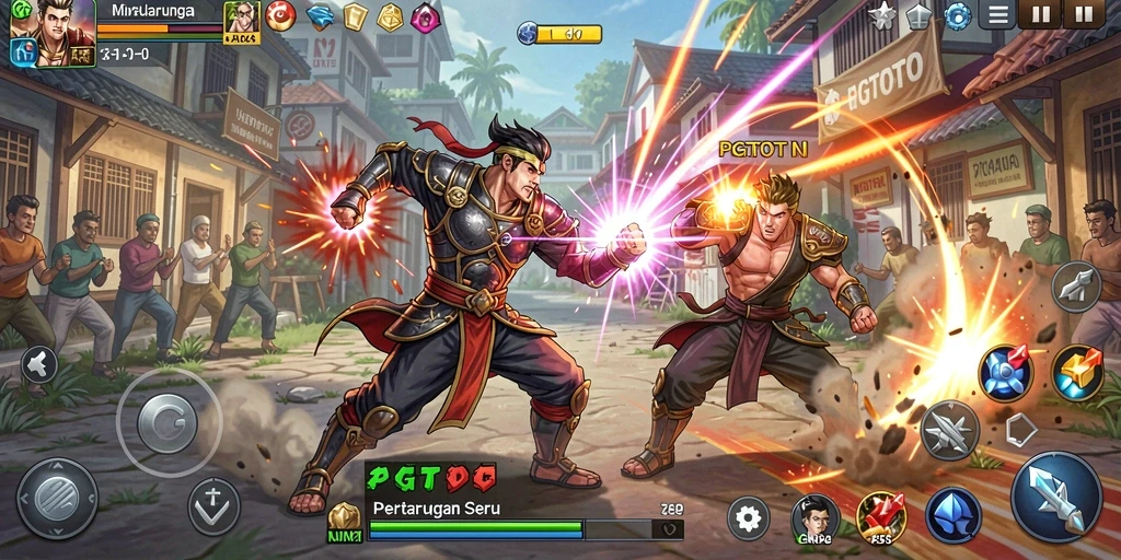 Tampilan screenshot PGTOTO menampilkan aksi pertarungan yang mendebarkan.