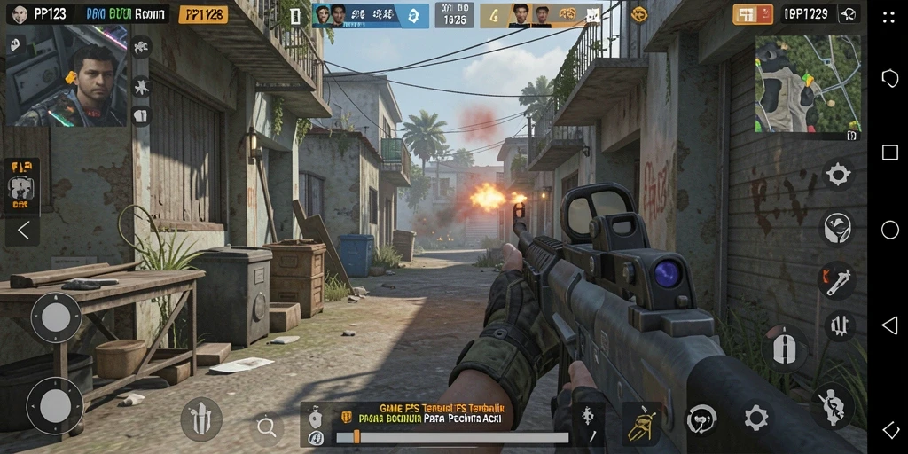 Tangkapan layar gameplay PP123 menunjukkan aksi menegangkan di medan perang.