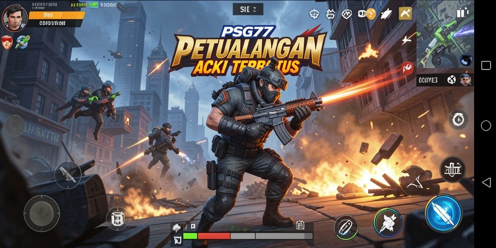 Tampilan gameplay seru dan dinamis dalam PSG77.