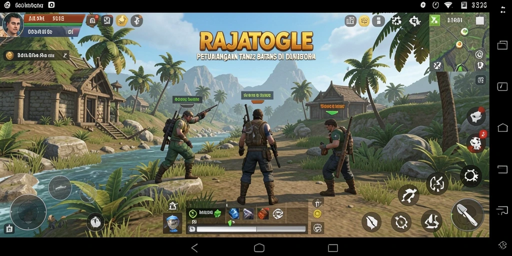 Gameplay RAJATOGEL menunjukkan eksplorasi dunia yang luas.