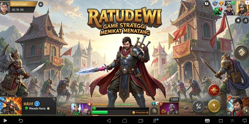 Tampilan gameplay menarik dalam RATUDEWI dengan strategi yang kompleks.