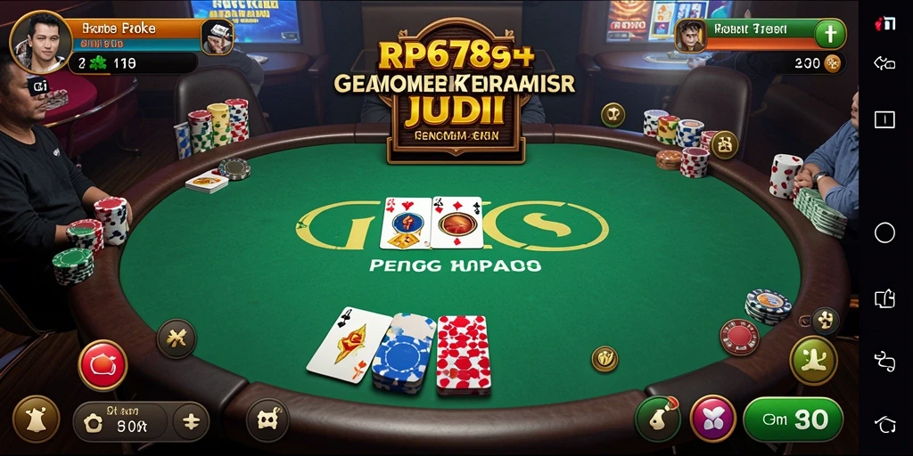 Tampilan gameplay RP6789 yang seru dan mendebarkan saat bermain Poker.