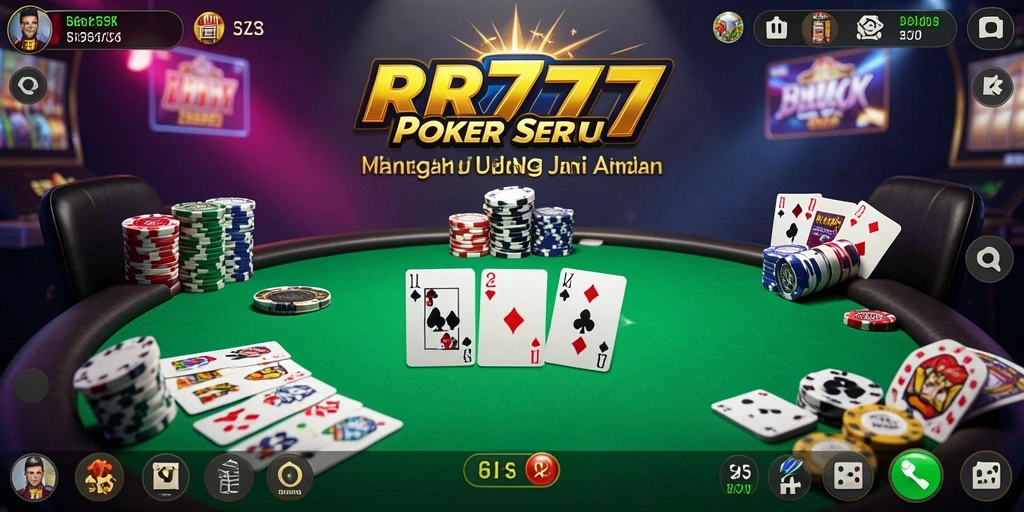 Tampilan gameplay Poker yang intens dan menarik di RR777.