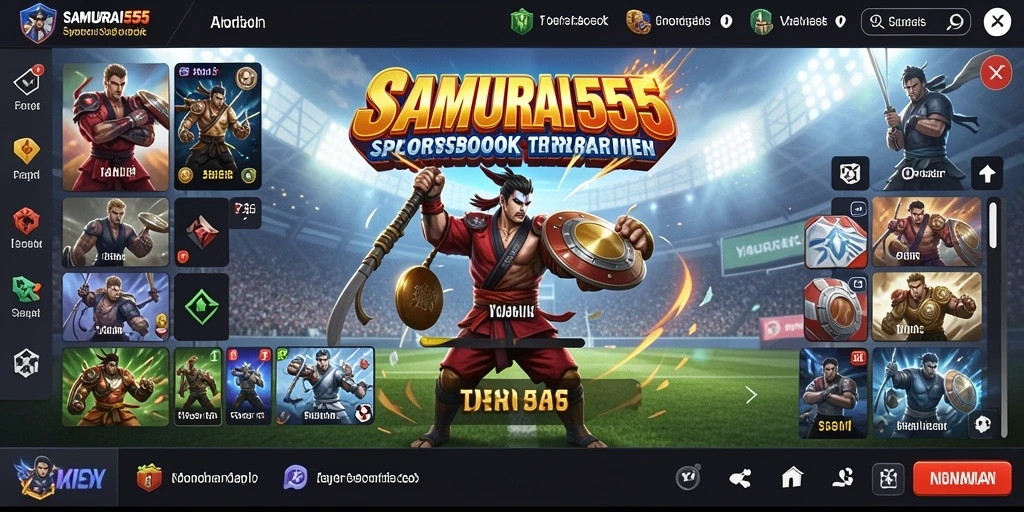 Screenshot utama SAMURAI555 menampilkan antarmuka taruhan yang menarik dan informatif.
