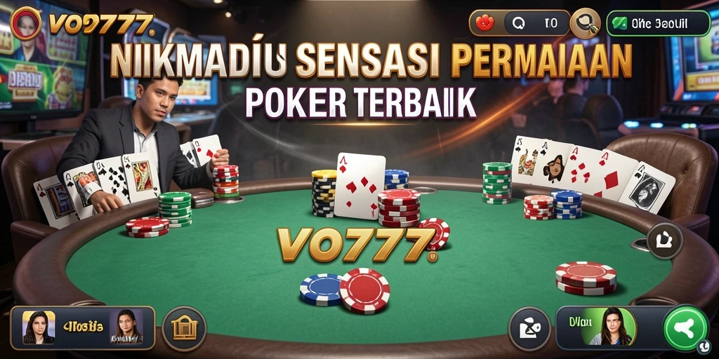 Tampilan menarik saat bermain Poker di VO777.