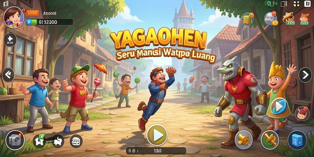 Tangkapan layar YAGAOHEN menunjukkan gameplay yang menarik dan penuh warna.