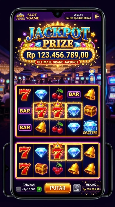 Tampilan utama aplikasi 7game yang ramah pengguna.