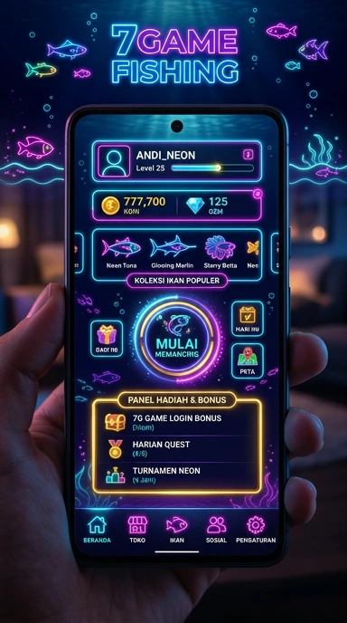 Tangkapan layar fitur pencarian cepat di 7game.